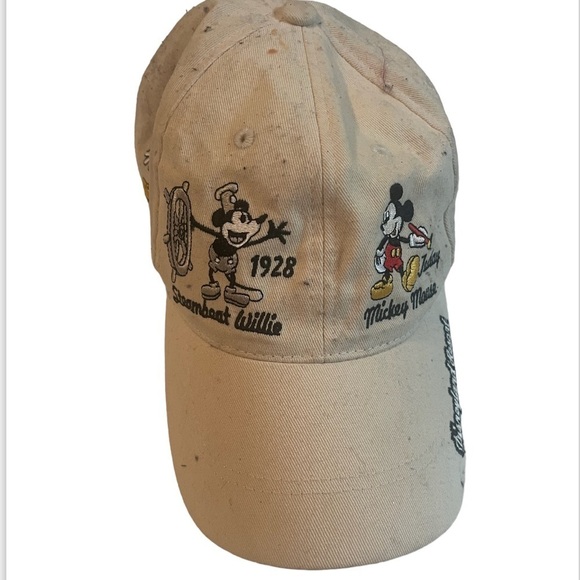 Disney Parks Hat by Disney Walt Disney World Tan Baseball Hat w Characters/Yrs - Picture 2 of 7